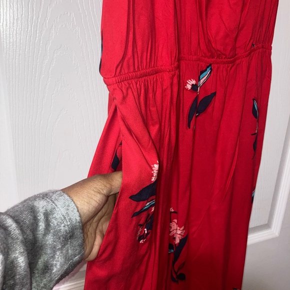 Summer Red flower thin strap dress - Picture 3 of 8